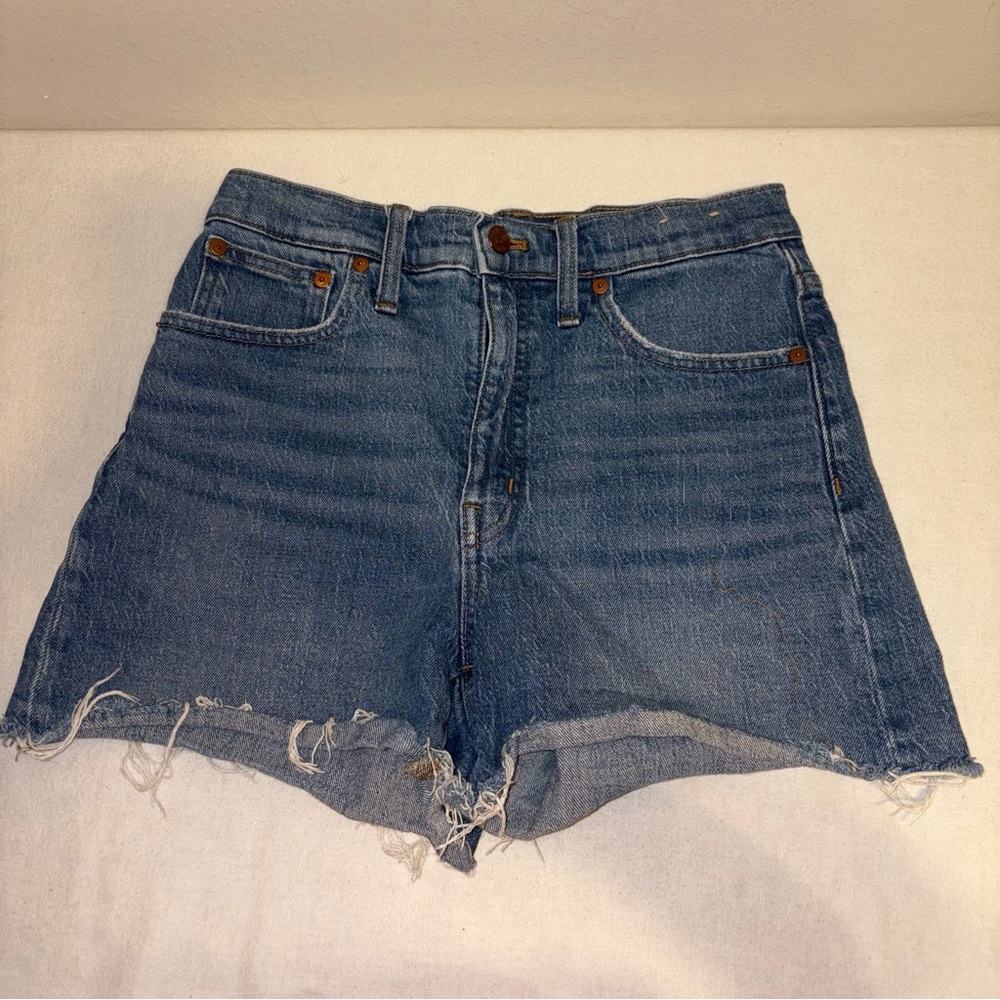 Madewell Hi-Rise‎ Denim Short Medium Wash Blue Jean Shorts Size 27